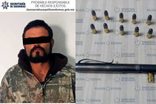 Detienen a hombre armado en Chapa de Mota